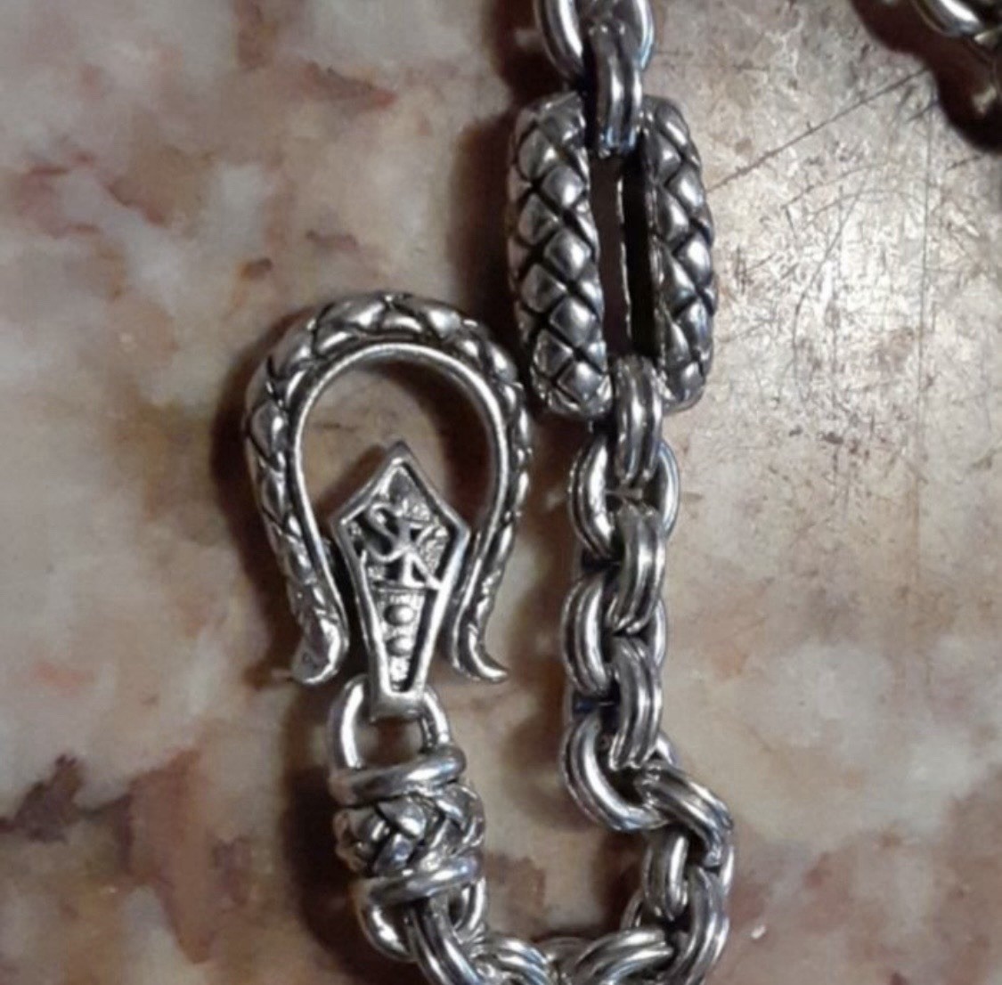 Authentic Scott Kay Sterling Silver Station Necklace – Designer Jewelry 16”