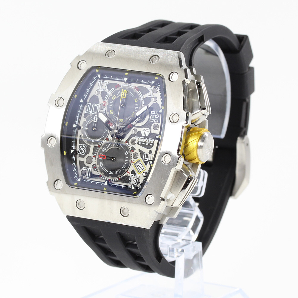 TSAR BOMBA TB8204Q Silver Black Elemental Series Automatic