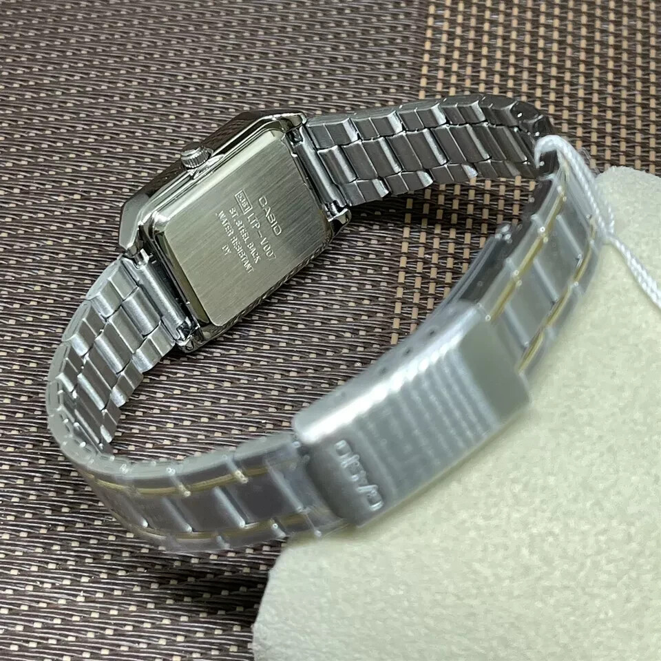Casio LTP-V007SG-9B Analog Ladies Champagne Dial Stainless Steel Quartz Watch