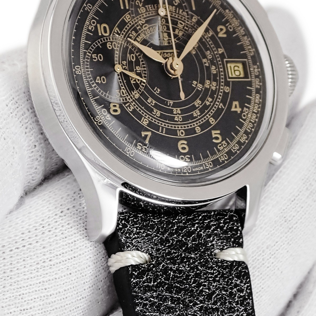 TISSOT Heritage Chrono Janeiro Z199 T66.1.428.52 Black Chronograph Date Li