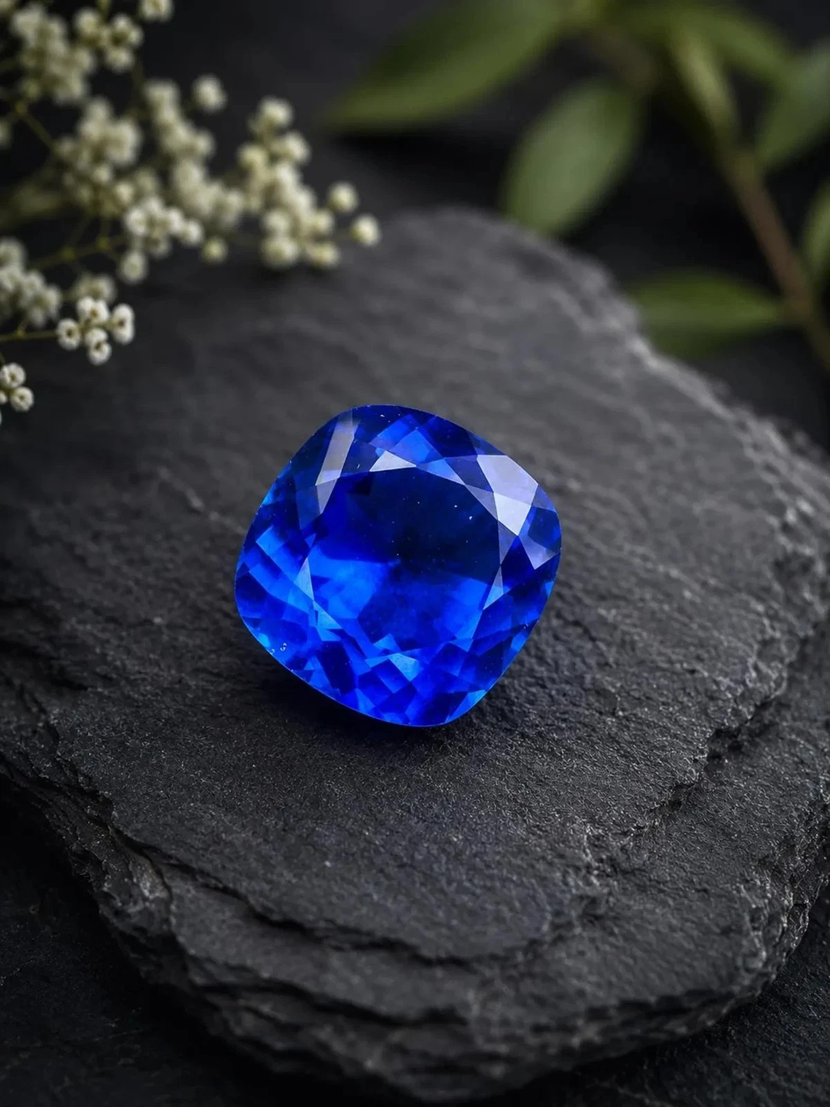 GIE Certified Natural Blue Color Flawless 11.50 Ct Sapphire Cushion Loose Gems A