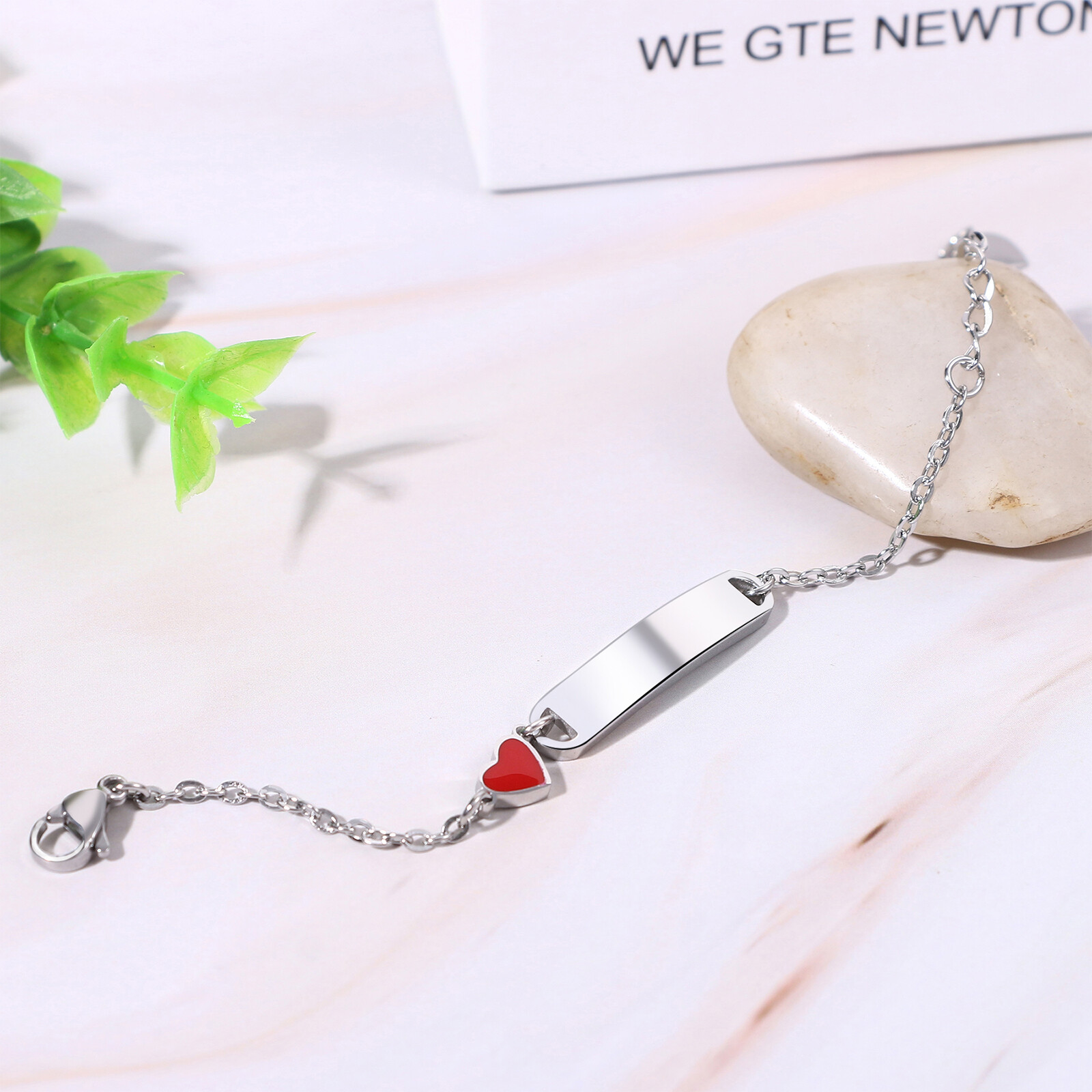 Personalized Kids Name Engraved ID Custom Stainless Steel Bracelet for Children