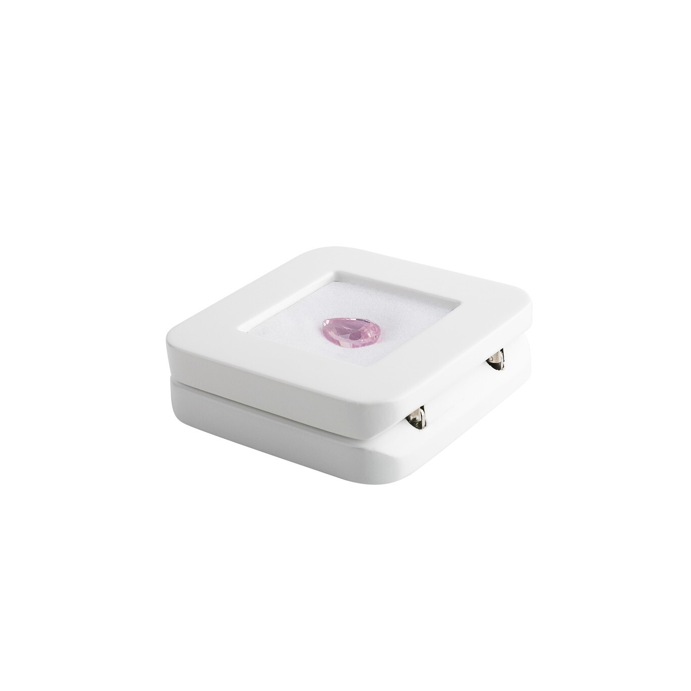 GemTrue Diamond Display Box Gemstone Storage Reversible Black and White Cushion
