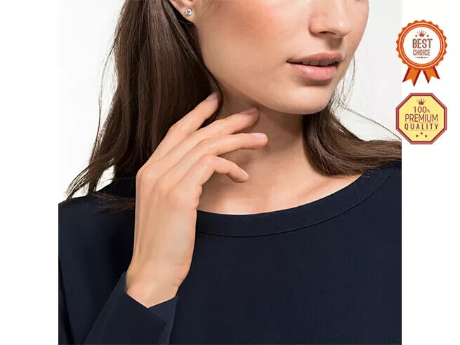 Swarovski 5509937 Stud White Rodium Sparkle Earrings 5509937