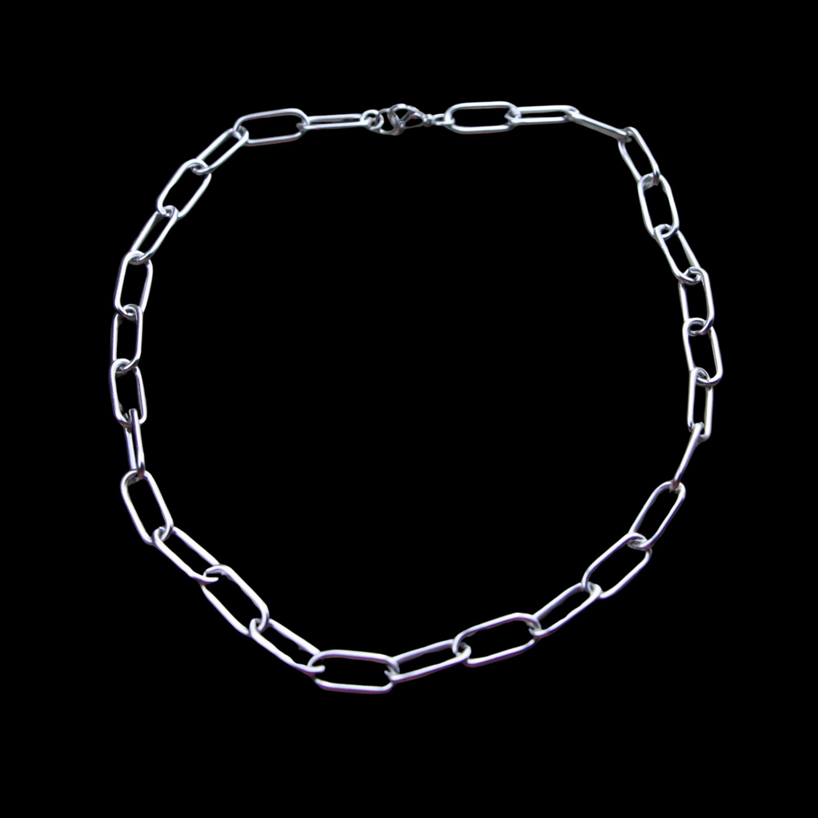 Surgical Stainless Steel Paper Clip Necklace – Chunky Style Links