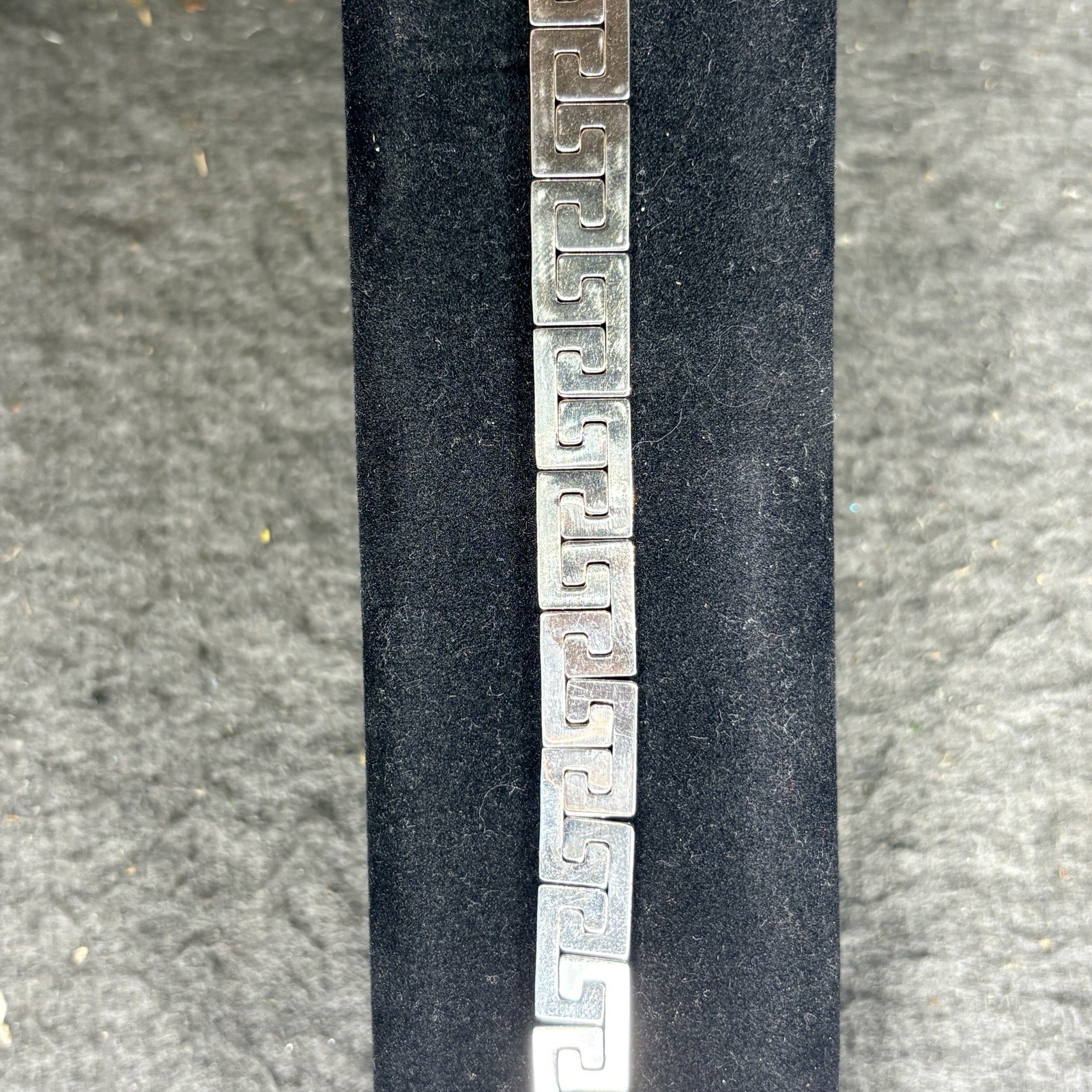 Milor Sterling Silver 925 Greek Key Bracelet Make In Italy