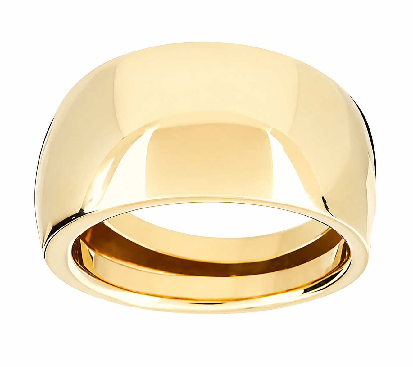 EternaGold Polished Domed Band Ring 14K Gold, Size 5