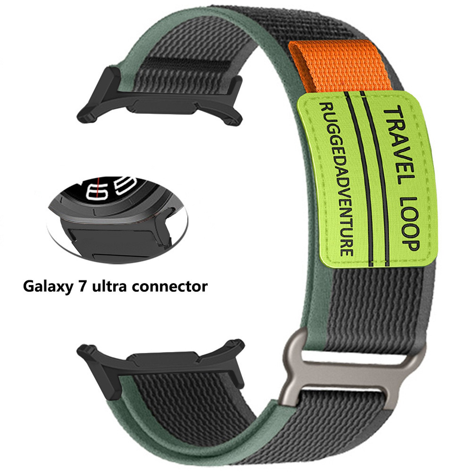 Fr Samsung Galaxy Watch Ultra 2025/Ultra 47mm Band Rugged Nylon Strap Woven Loop