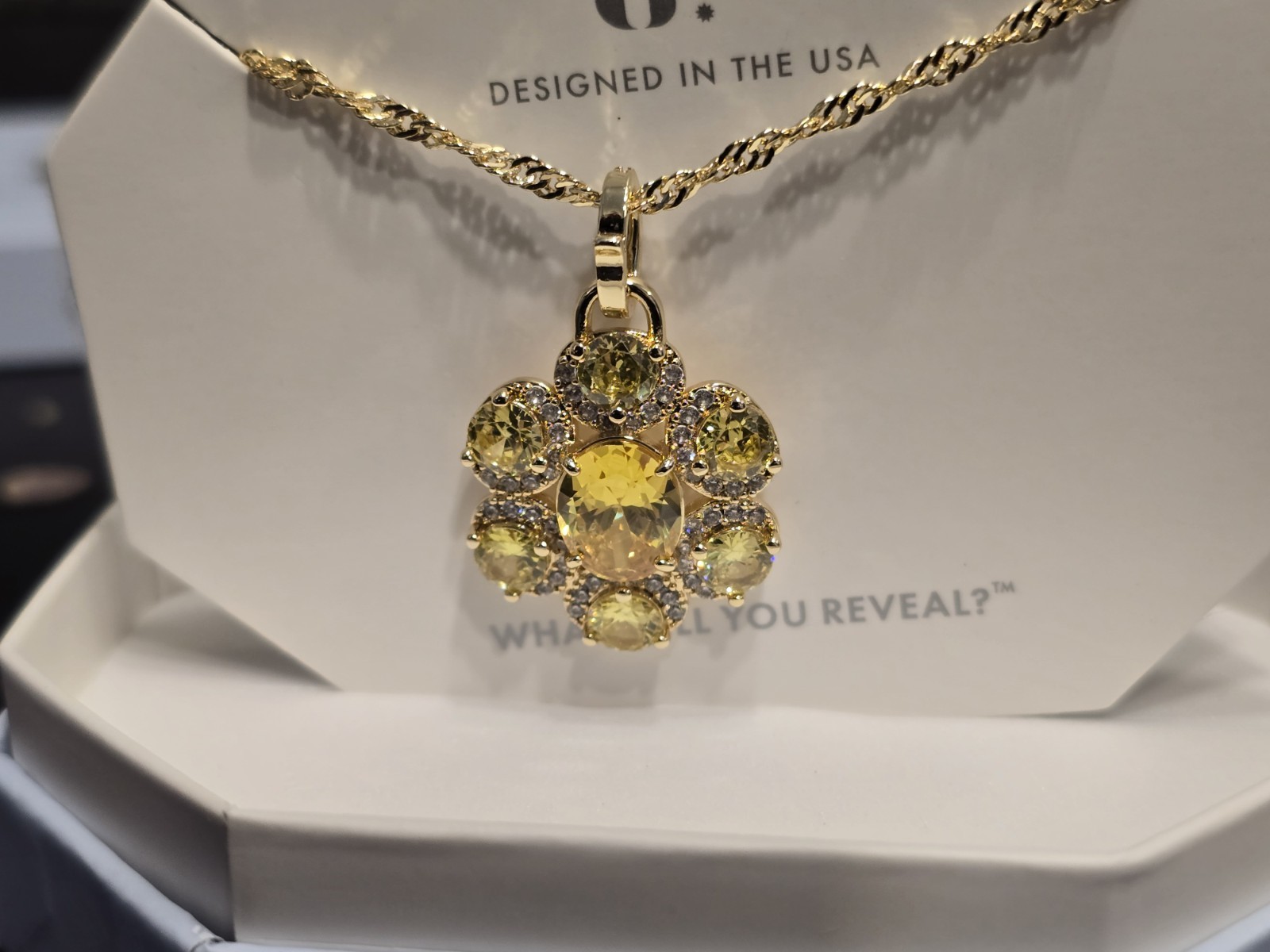 Bomb Party EXCLUSIVE BRINGBACK 2026 Necklace Ruby Bliss Yellow Topaz Gold