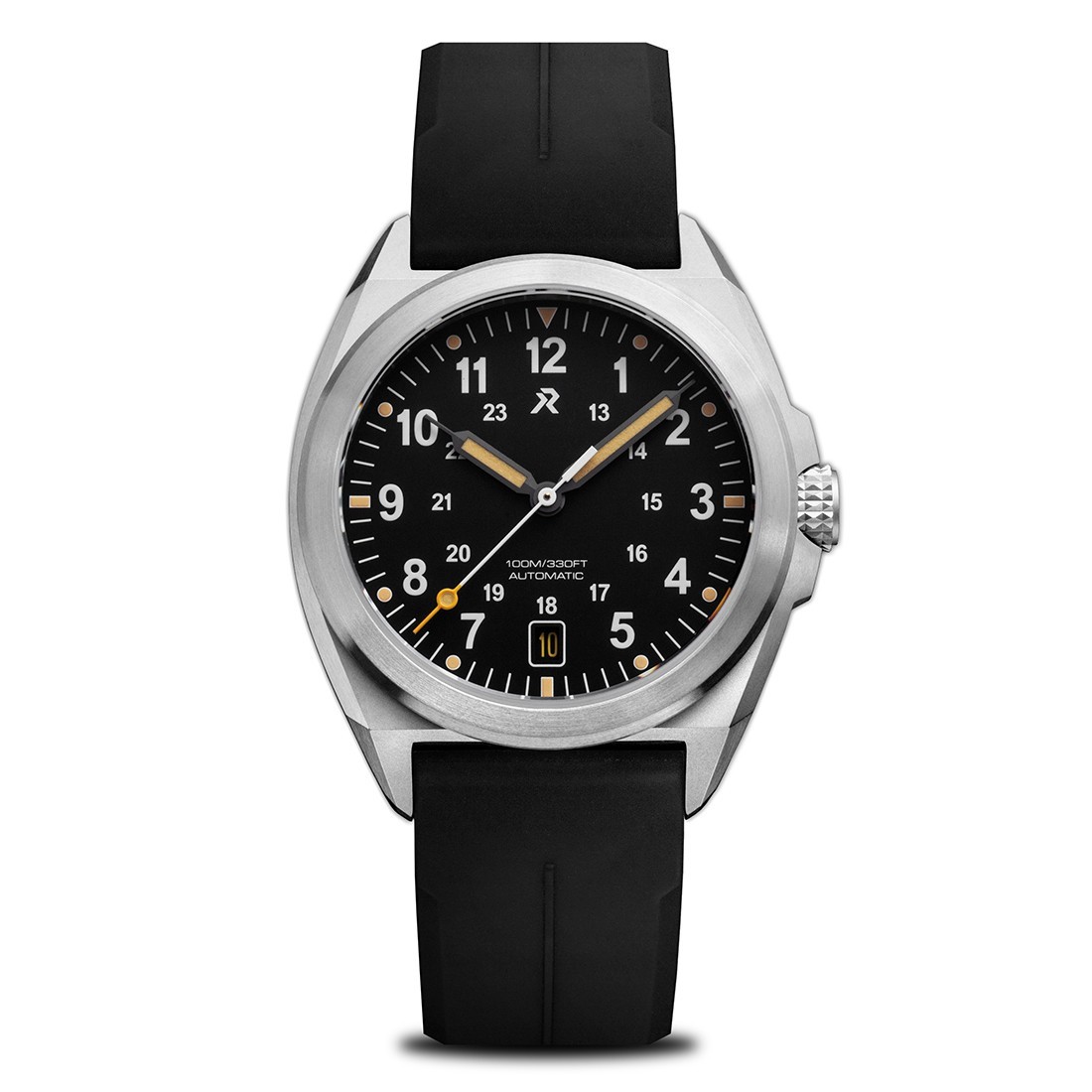 RZE VALOUR 38 Automatic Titanium Black Date Rubber Men’s Watch