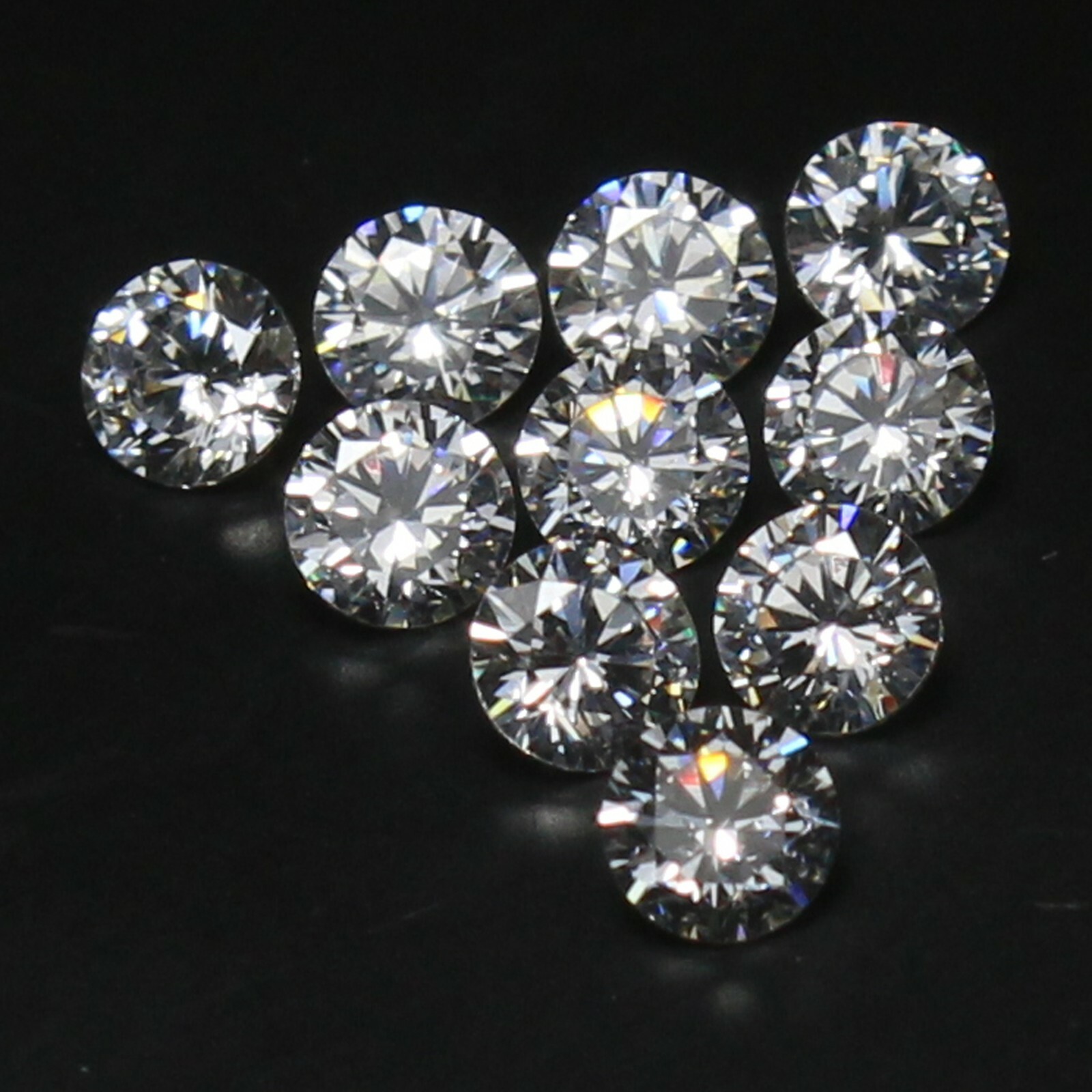 3.00 mm Round Brilliant 10 Pcs Lot DE Color VVS1 White 1.00 Ct Loose Diamond
