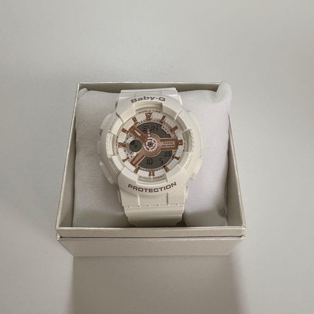 Baby G BA 110RG 7AJF White Wristwatch