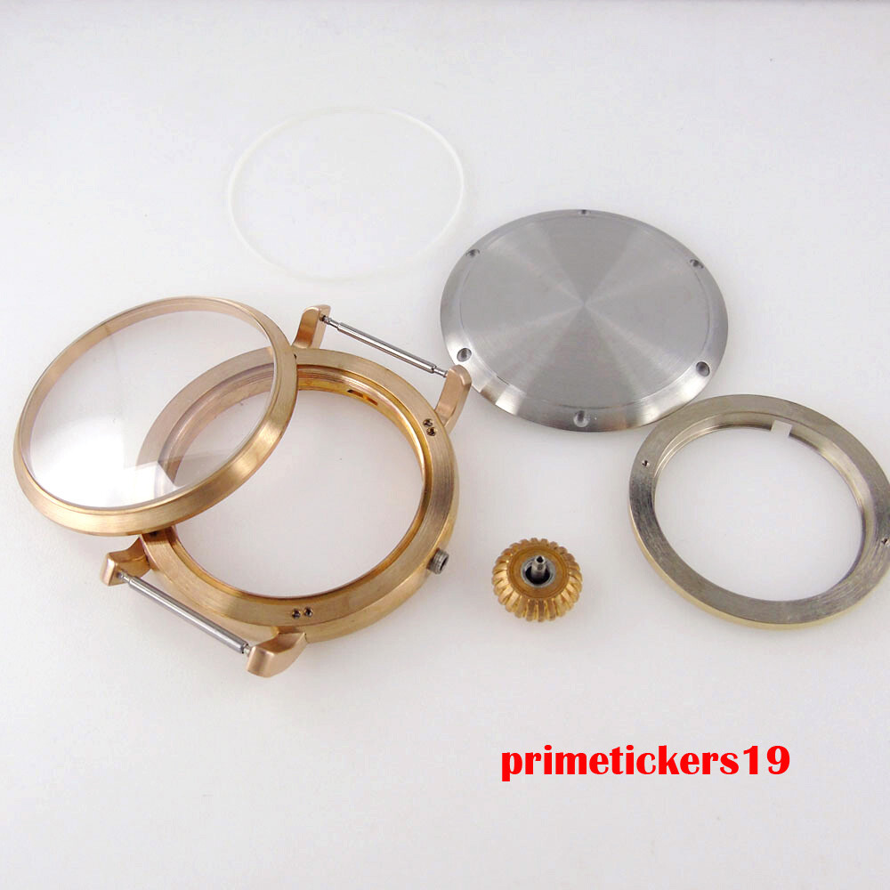 46mm Big Cusn8 Real Bronze Watch Case Sapphire Fit NH35 NH36 ETA2824 PT5000 Movt
