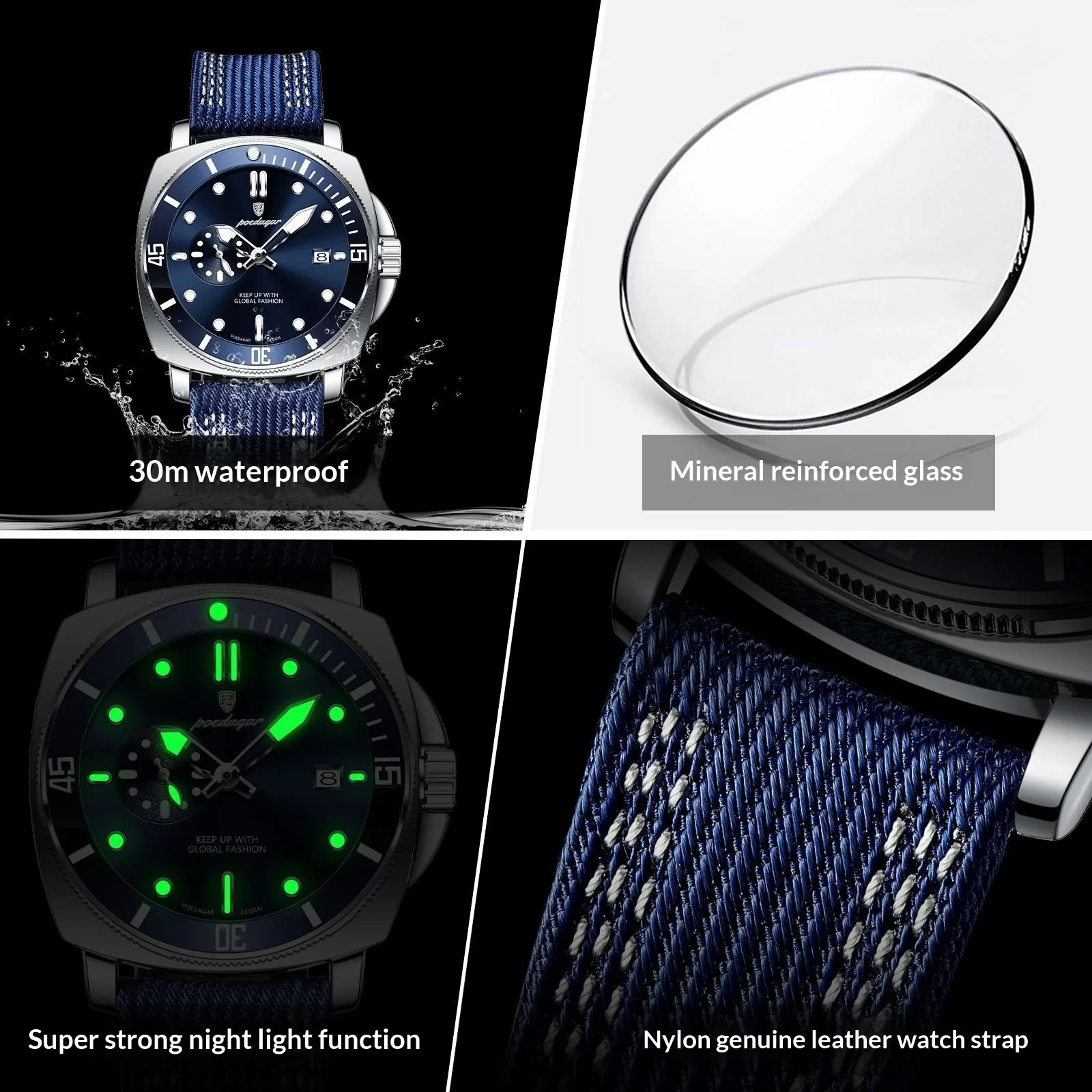 Mens Belt-style Quartz Wristwatch