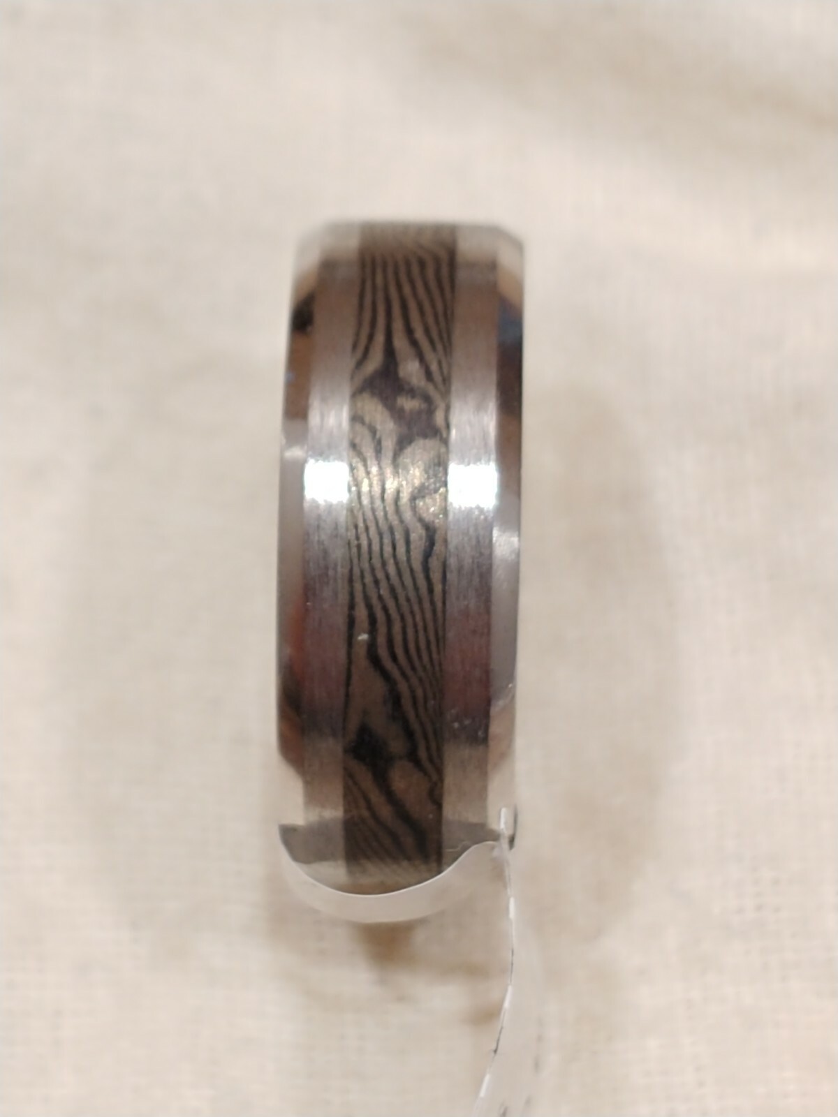 CC Mokume Damascus/ Wood look on Cobalt Chrome Band Brand New