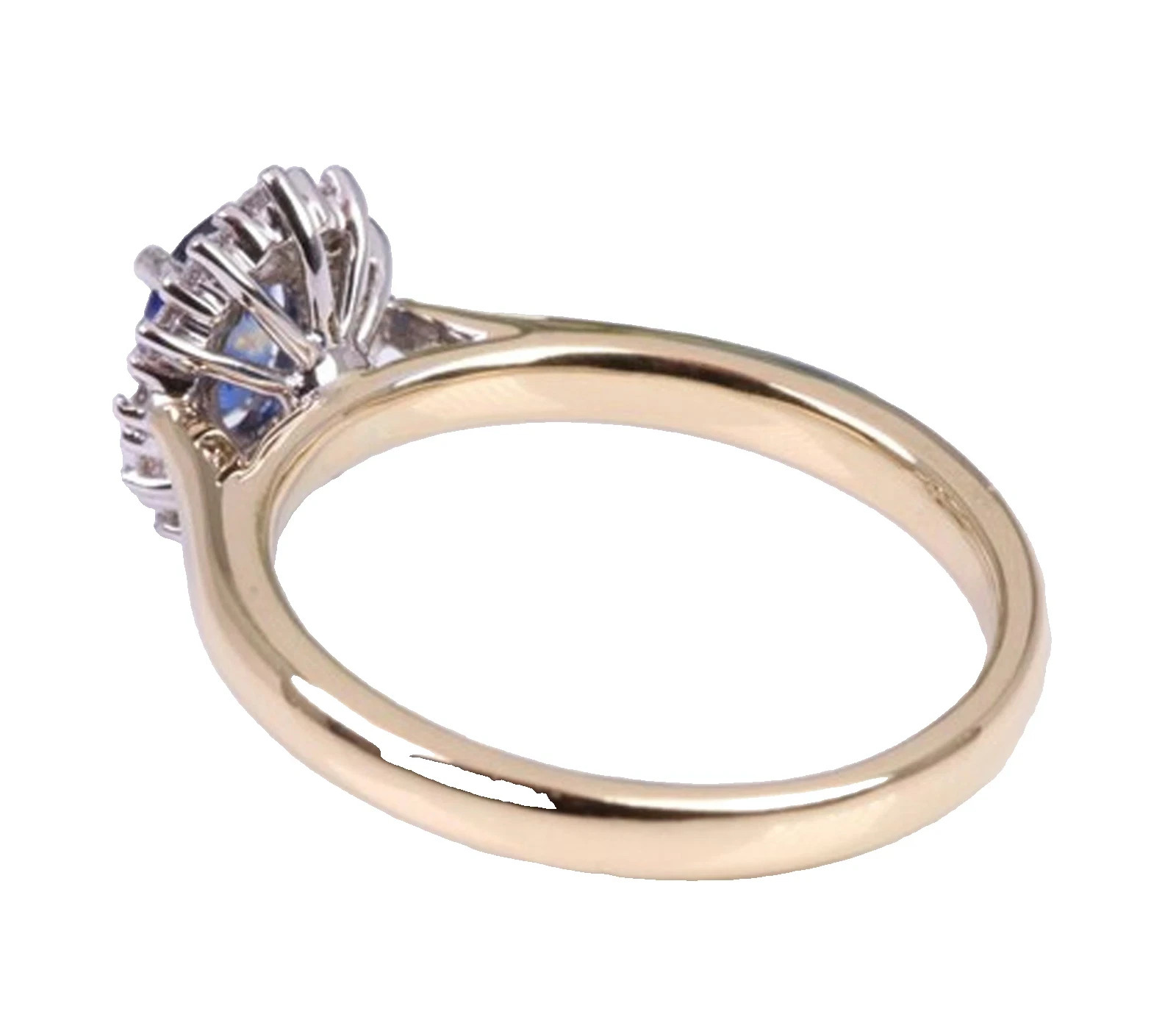 0.36ct Natural Diamond 14k BIS Hallmarked Yellow Gold Sapphire Wedding Ring