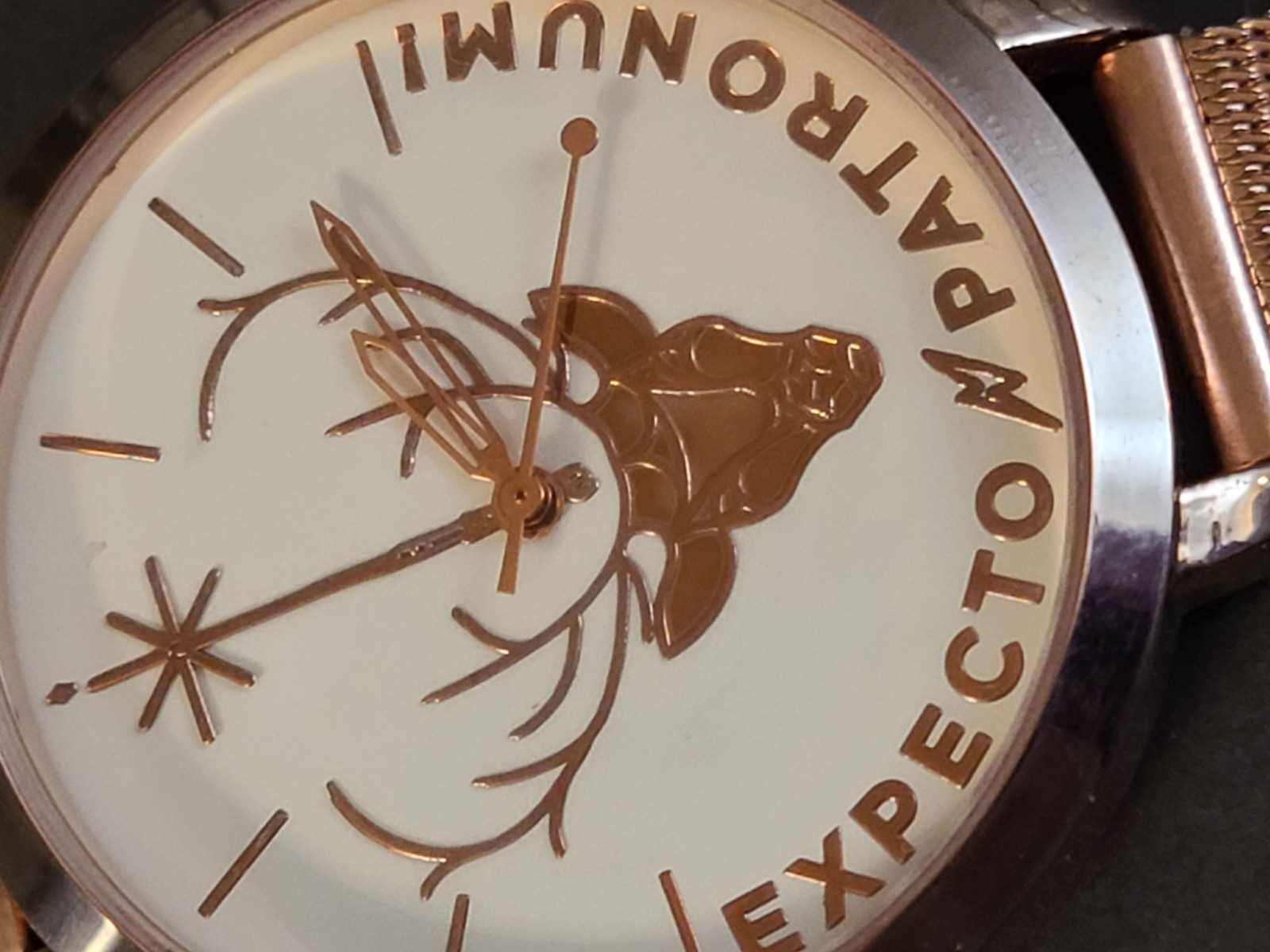 Harry Potter Accutime Rose Gold Expecto Patronum Watch MIB, New Battery