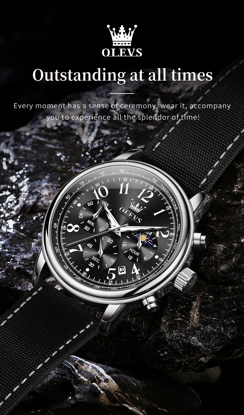 OLEVS 2912 Luminous 3ATM Waterproof Male New Year Present Leisure Quartz Watch