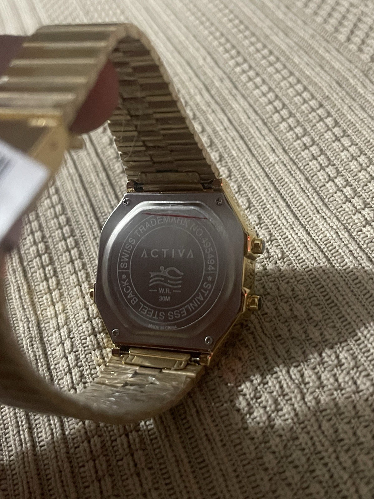 Activa x Invicta Unisex Digital 39mm Gold Stainless Steel Watch
