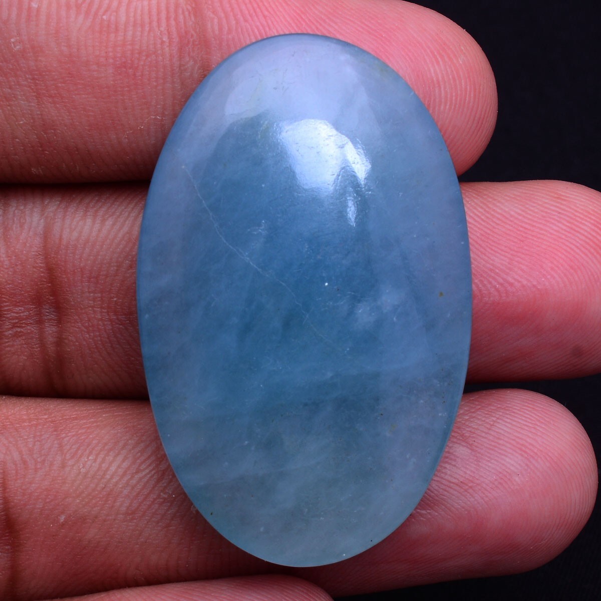 81.00 Cts Natural Aquamarine Top Quality 41mm*26mm Cabochon Untreated Gemstone