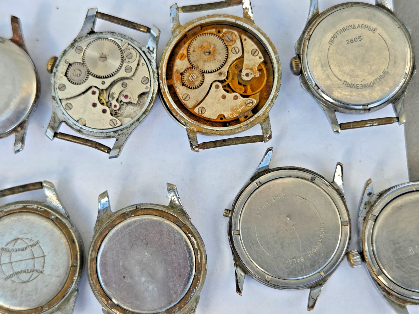 Lot of 75 Russian Watches Vostok Pobeda Mayak Zim etc Not working for parts Read