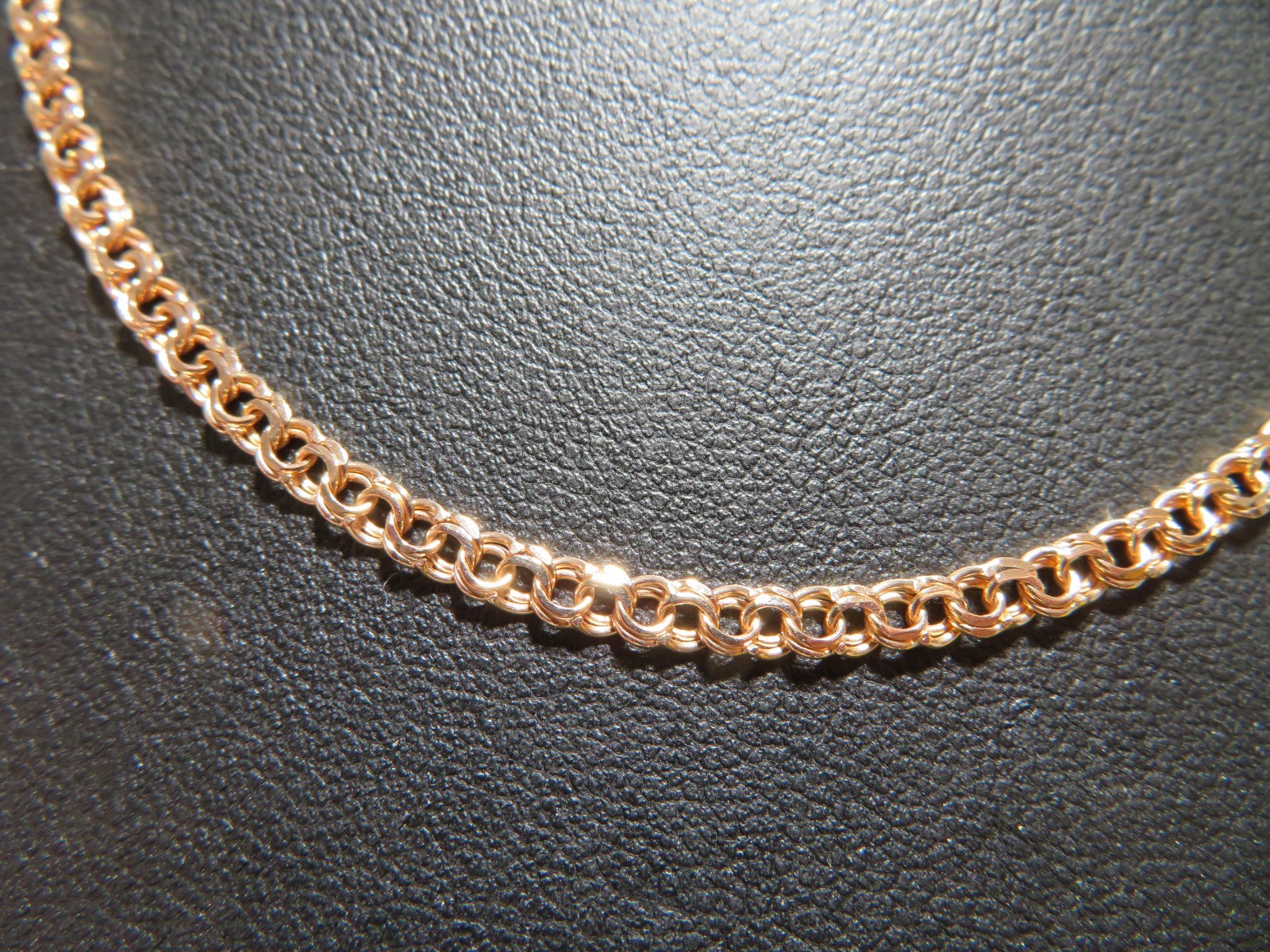 18K ROSE GOLD LINK CHAIN 19″LONG 3.17 MM WIDE 8.65 grams (AI-2732)