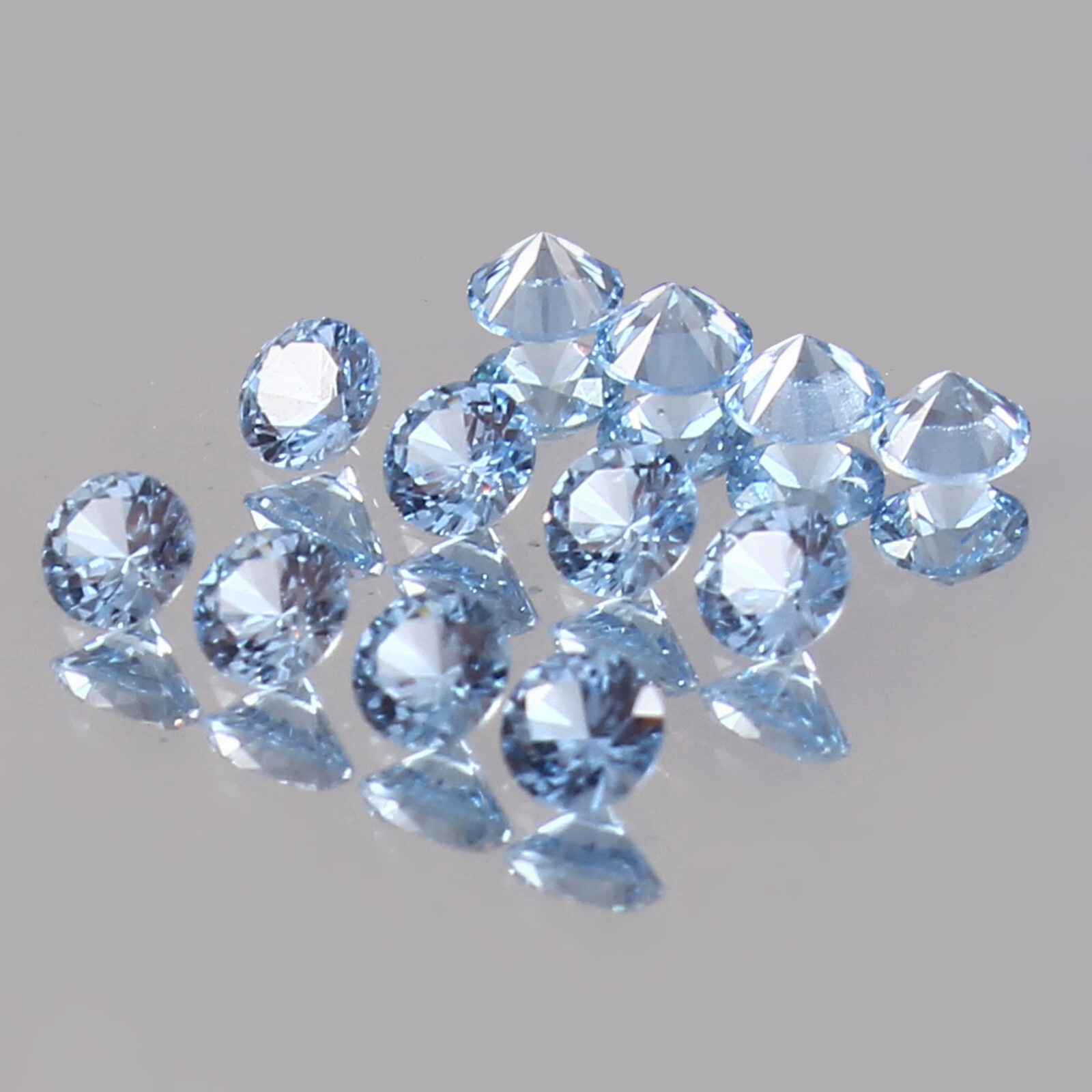 Premium Quality Brazilian Aquamarine Loose Round Gemstone Cut 3×3 MM – 5 Pcs Lot