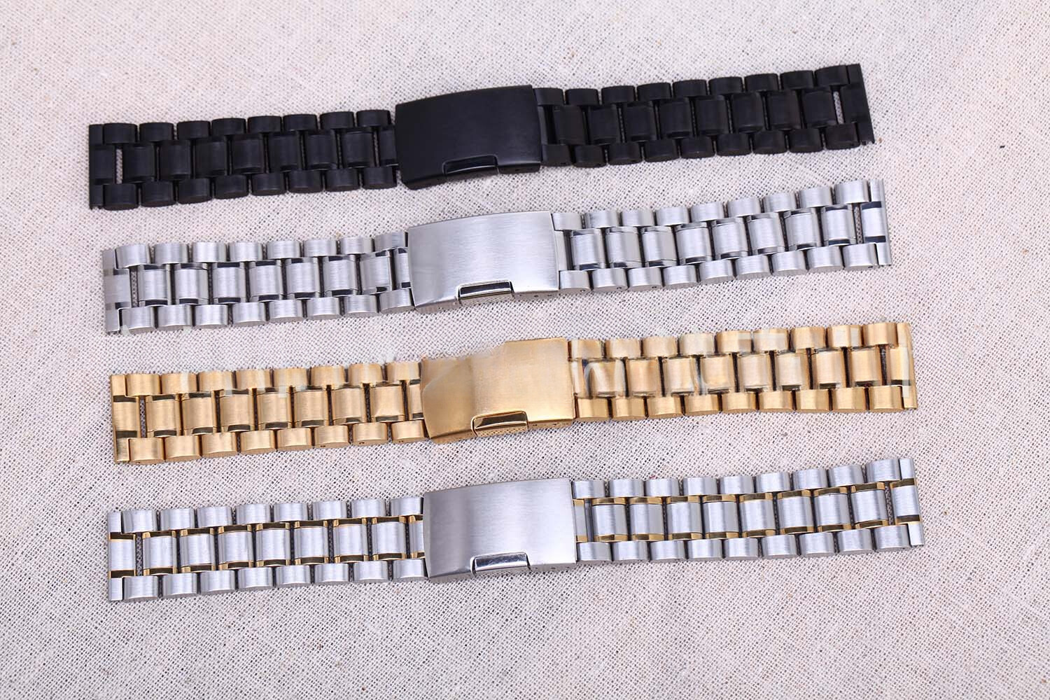 High Quality Solid Stainless Steel Watch Strap Band Mens Metal Bracelet 14-24mm