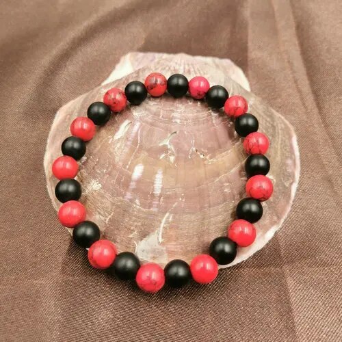 Natural Black White Pine Mixing Stone 8 mm Beaded Strand Bracelets Yoga Jewelry