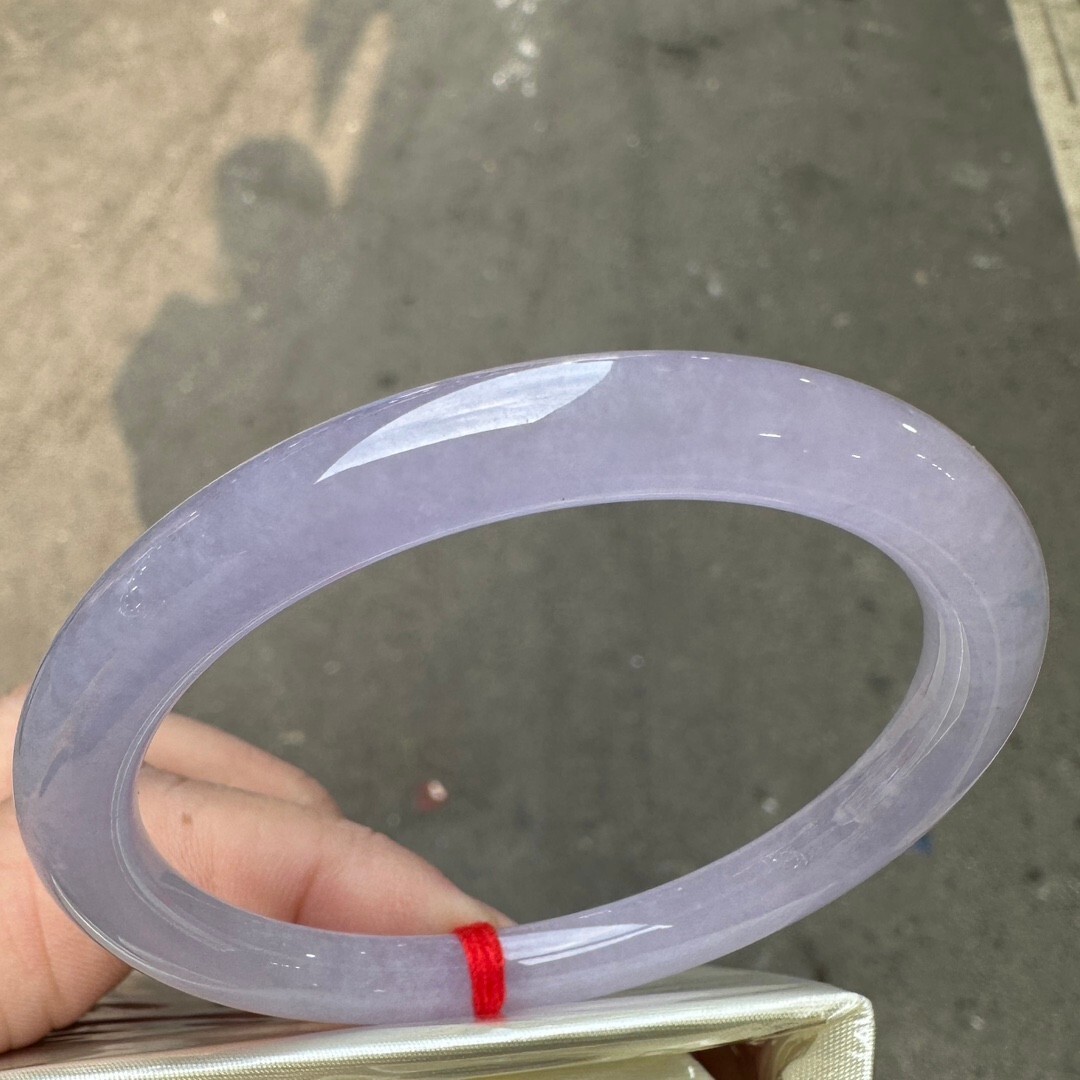 Nature ice Lavender&Purple Myanmar Jade jadeite bracelets Bangle 53mm
