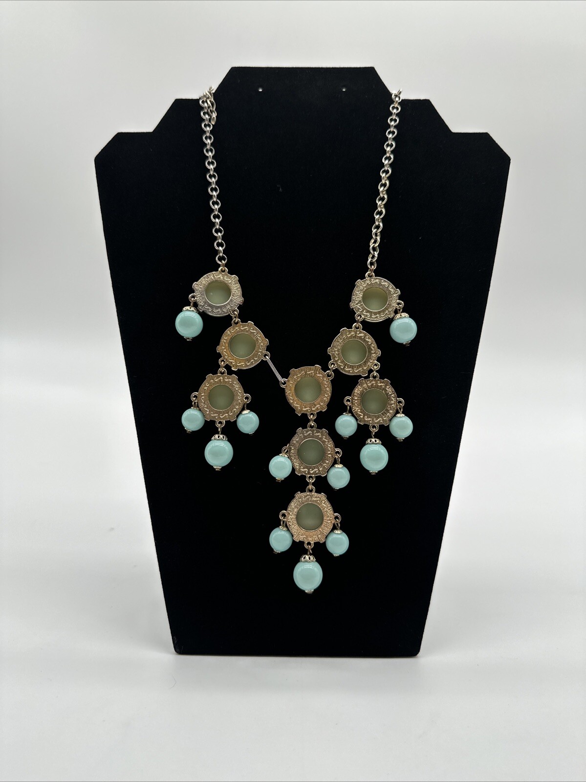 Hawaii Sea Glass Boho Stack Hippie North Shore Turquoise Necklace-13In…34