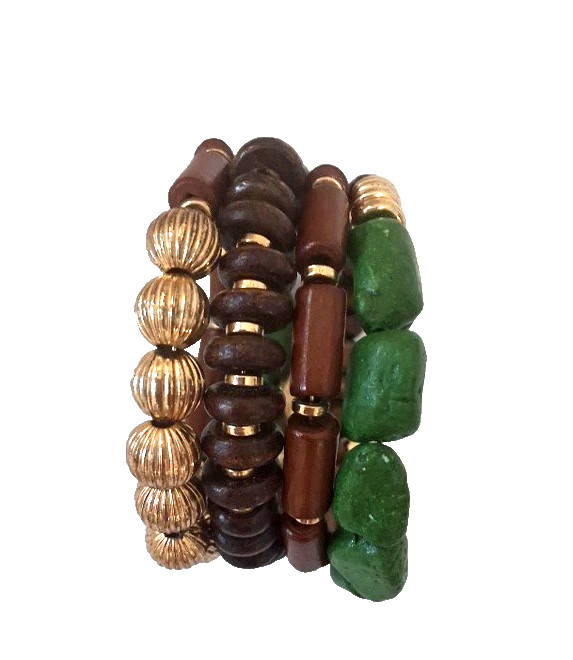Memory Wire Wrap Multicolored Women’s Boho Beaded Bracelet (stretch to fit)