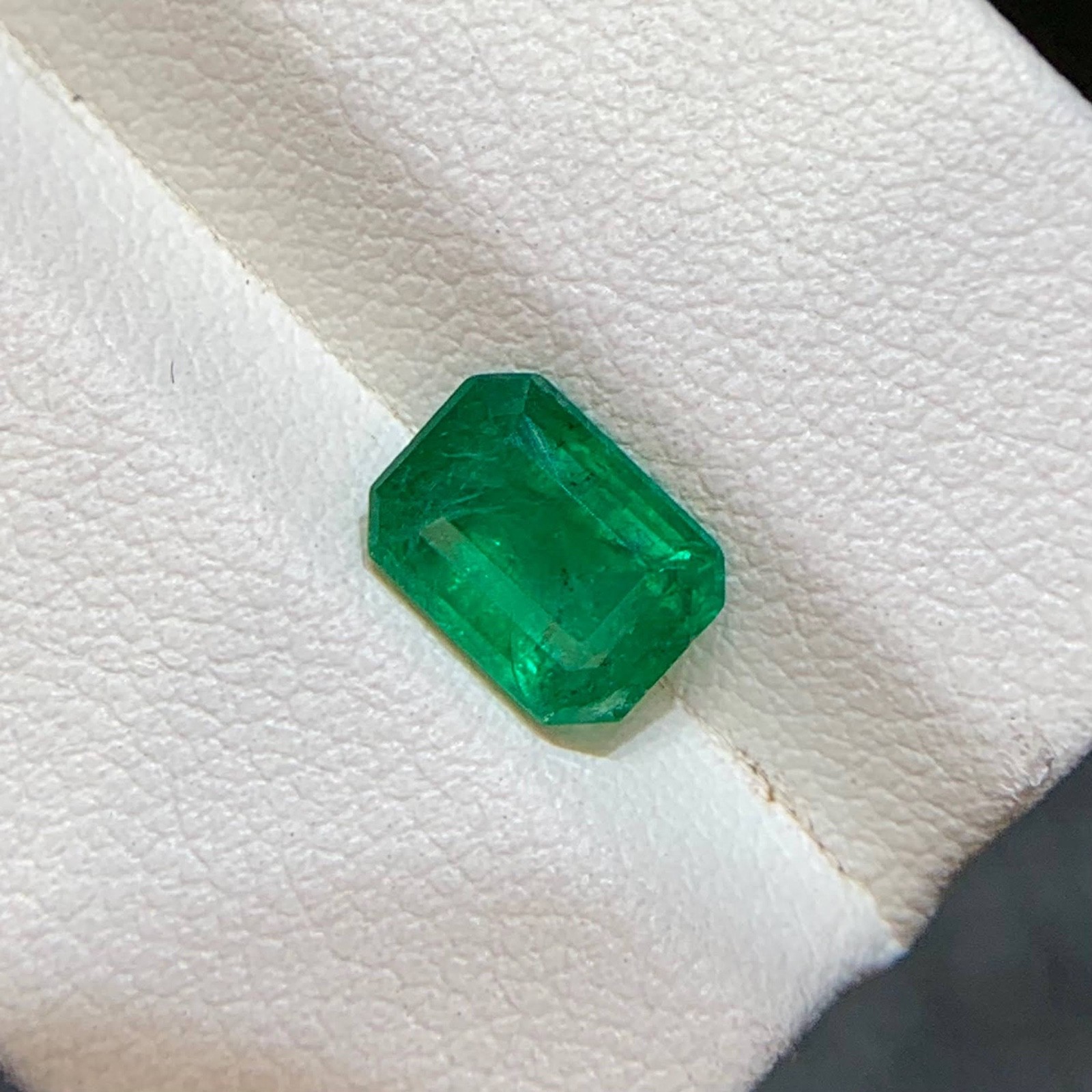 1.26 Ct Natural Zambian Emerald Octagon Step Cut Loose Gemstone Minor Oil SI
