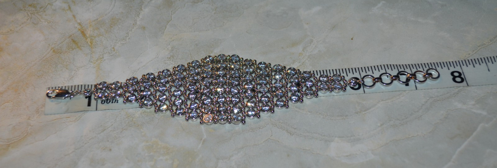 Henri Bendel Crystals Mesh Bracelet Silver