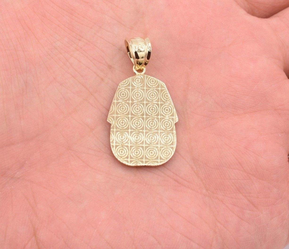 1 3/8″ Pharaoh Egyptian King Diamond Cut Pendant Real 10K Yellow White Gold