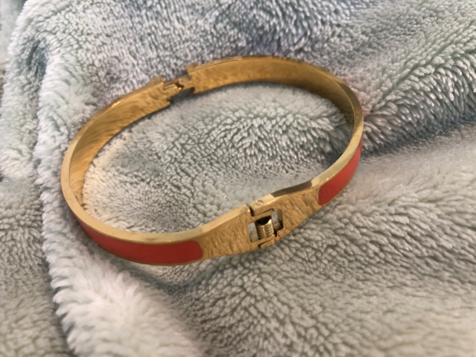 Orange Fruite Enamel Clic Clac H Cuff Bangle Bracelet Metal Designer Style