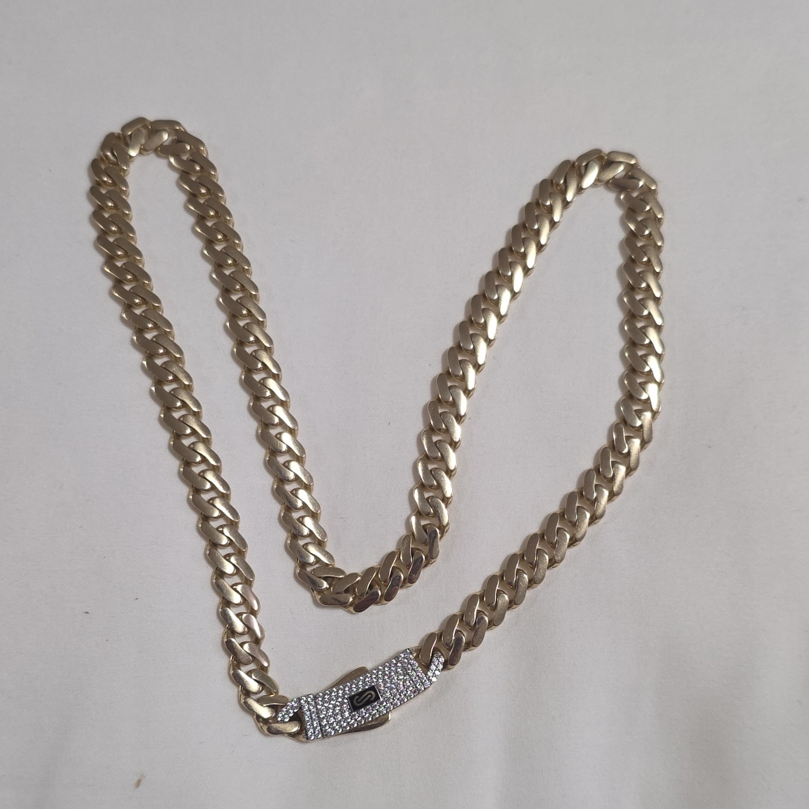 Monarch Chain Classic 14k Gold Cuban Link Necklace Box Clasp6mm 16long 13.98gms