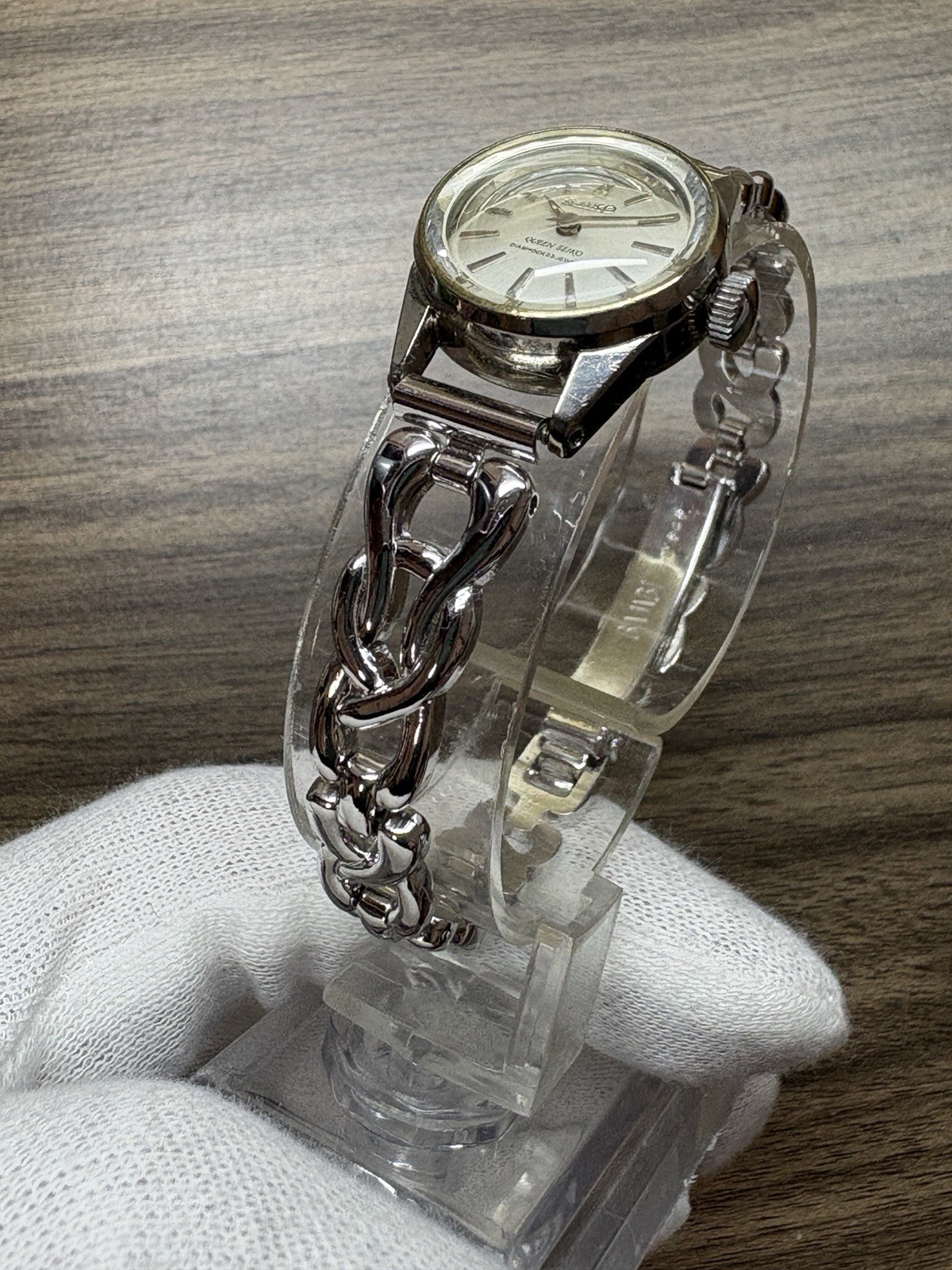 SEIKO Queen Seiko 1020-0010 Vintage 1975 Hand-Winding Ladies 14K WGF Japan