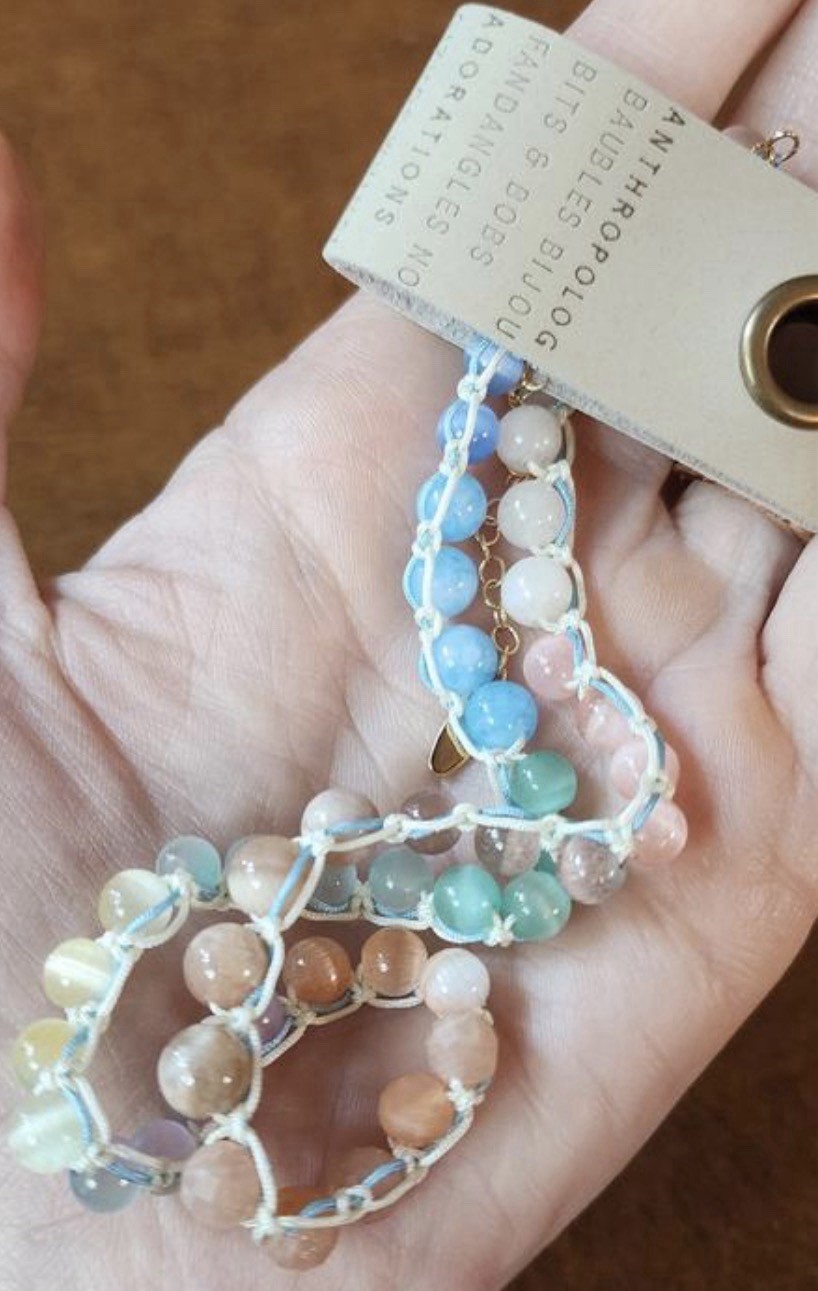 By Anthropologie Glass Pearl Collar Necklace 15” BNWT