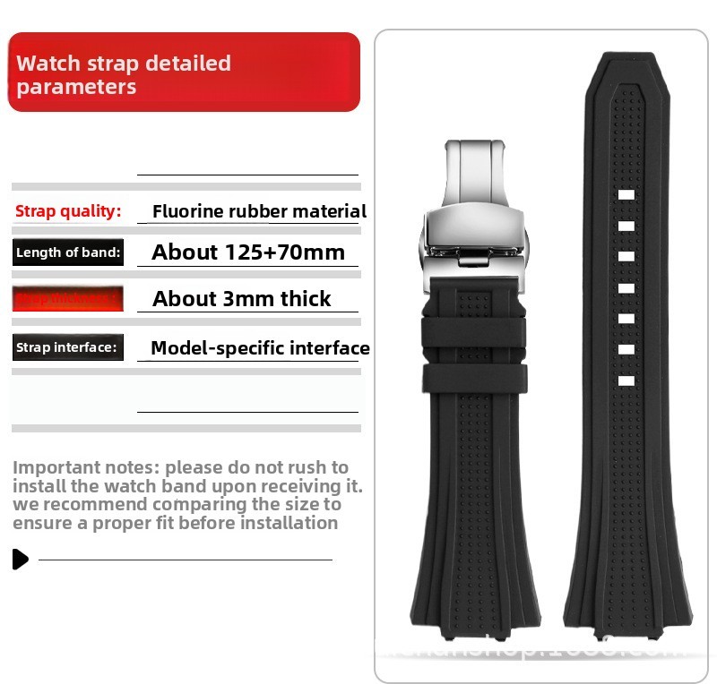 For Zenith DEFY SKYLINE 03.9302/9301/9303 High-end Fluororubber Watch Band Strap