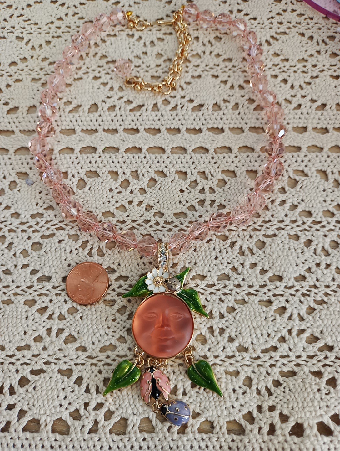 Kirks Folly Venus Mystic Moon Shadow Ladybug Moon Necklace