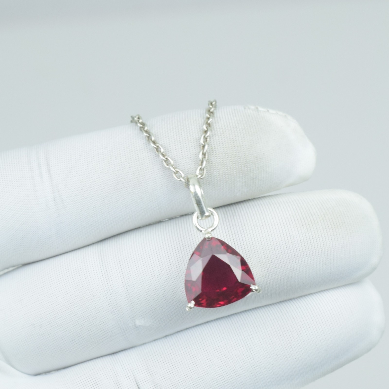925 Healing Sterling Silver Garnet Necklace Jewelry, July Birthstone Gift,