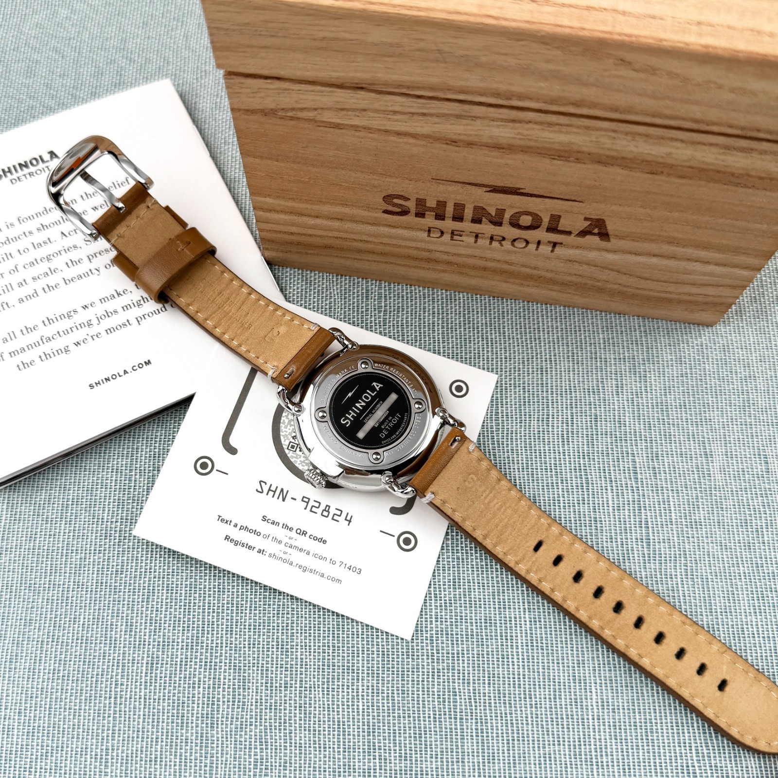 Shinola Runwell Watch 41mm Slate Blue Dial Argonite 1069 Men’s Watch S0120242341