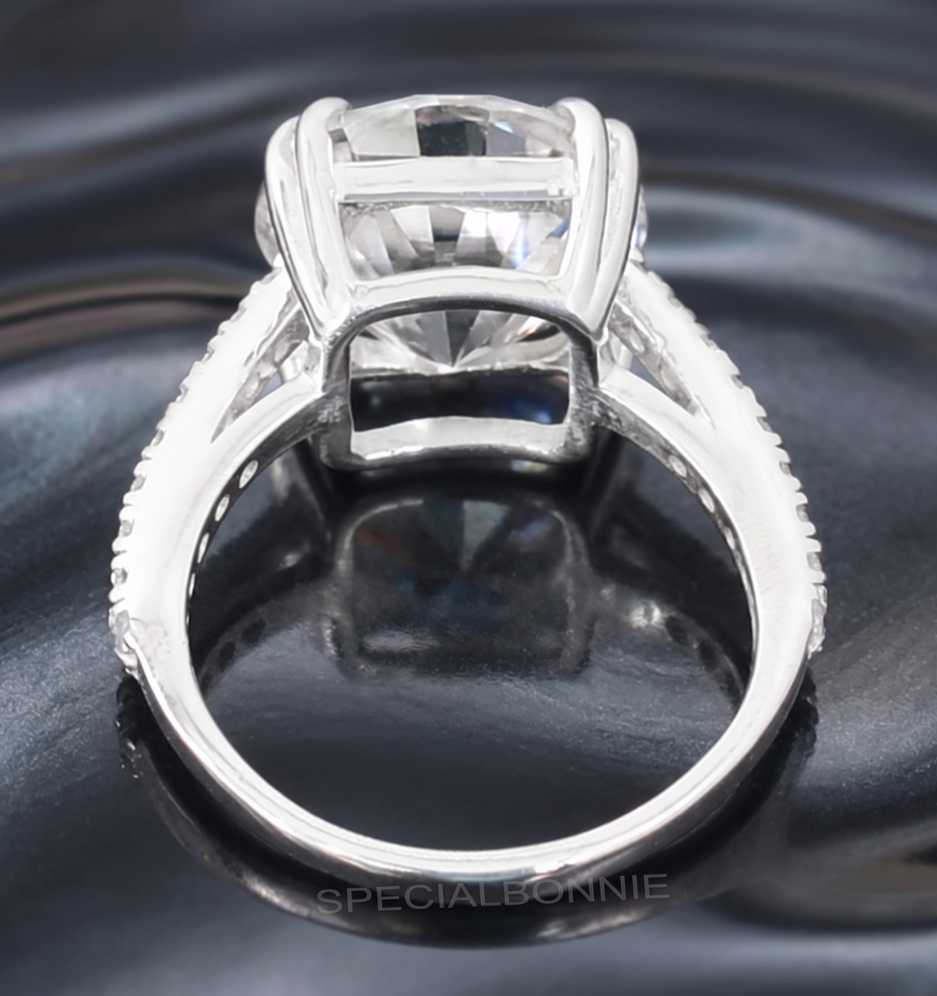 Amazing 6.00 Ct Certified White Diamond Ring, Great Luster-FREE Diamond Studs