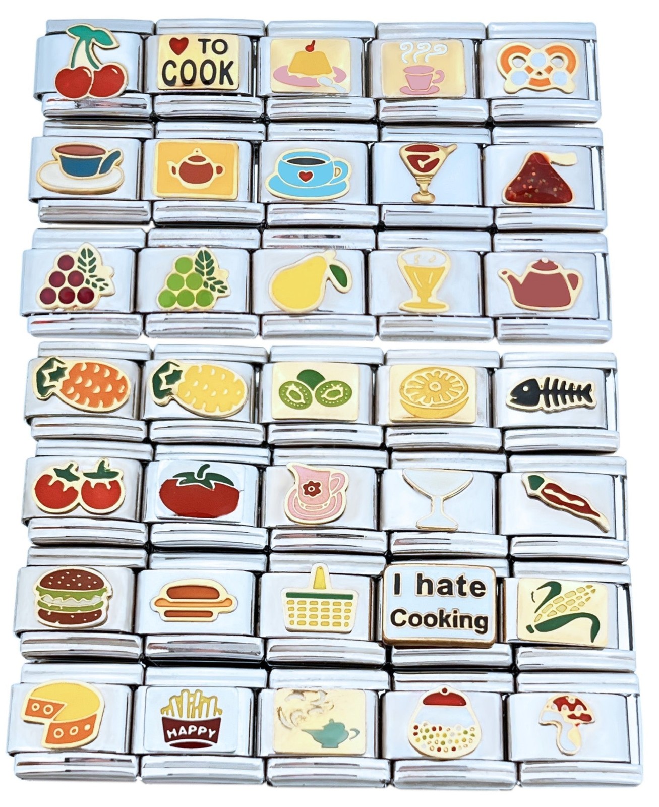 9mm Italian Charms Food And Drink Fruit Fish Drinks Tea Coffee (Collection #3)