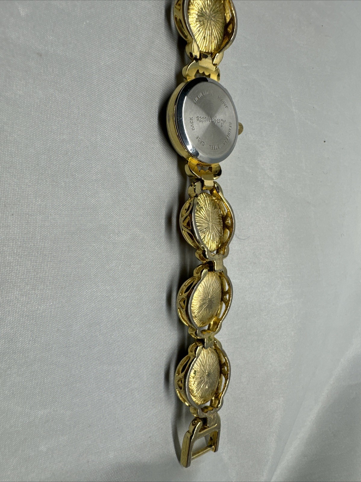 Vintage Lafayette MOP Semi-Precious Stone Egypt Scarab Beetle 22MM 7″