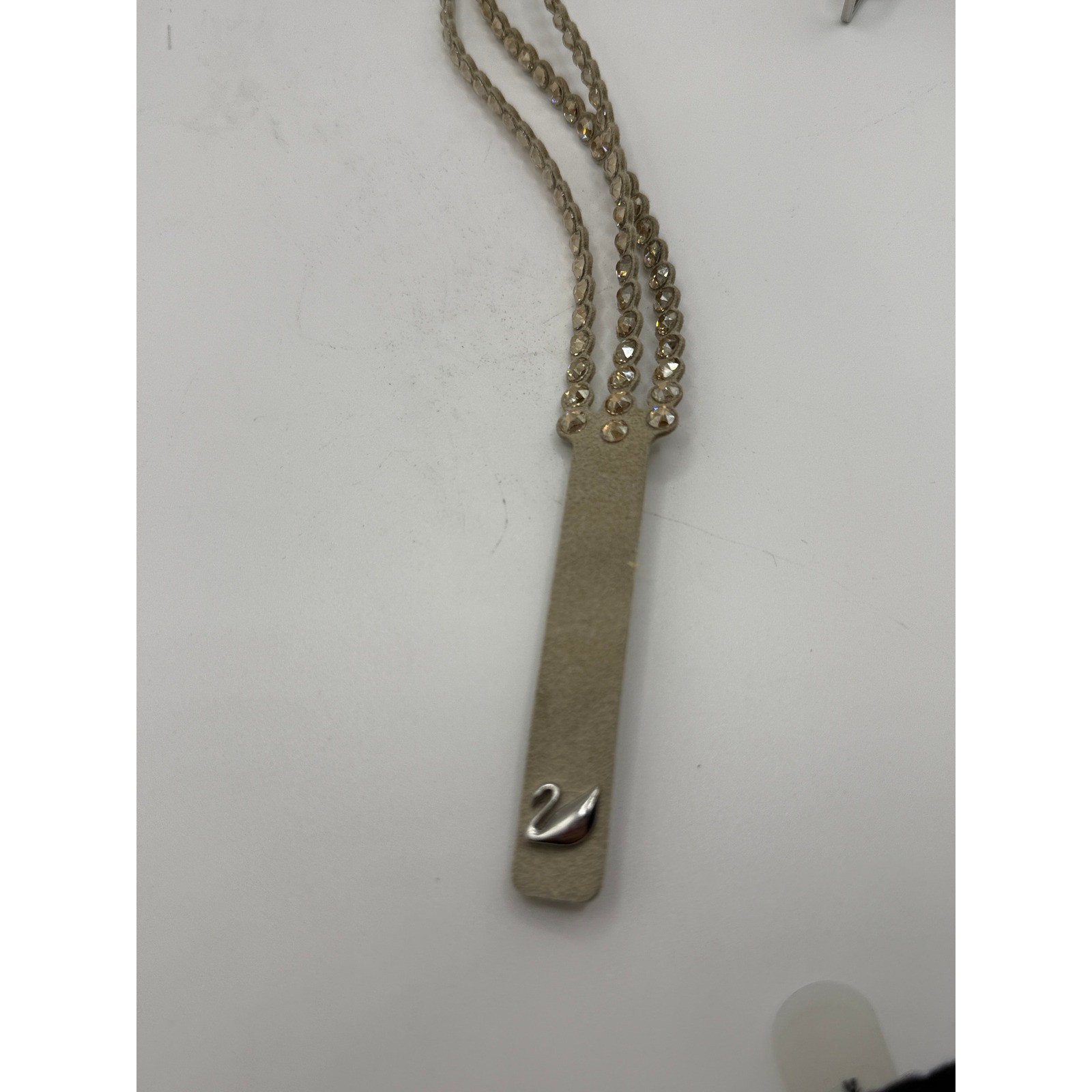 Swarovski Power Collection Crystal Wrap Bracelet Beige Alcantara Choker 5511698