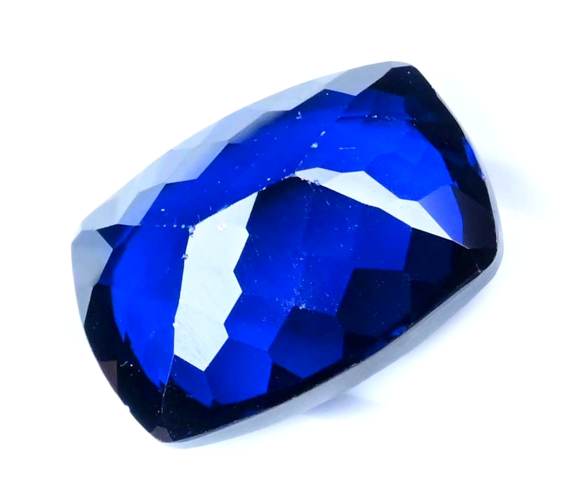 21.25 Ct Natural D’Block Blue Tanzanite Cushion Certified Flawless Gemstone