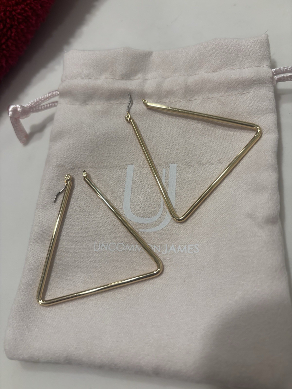 Uncommon James Gold Tone Triangle Dangle/Drop Earrings