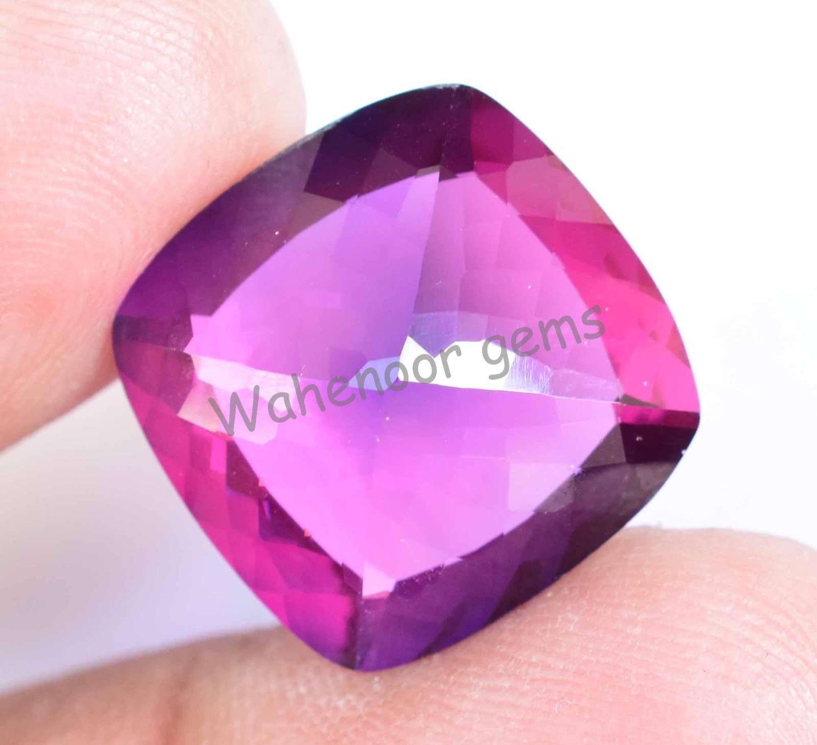 Natural 19.35 Ct Boysenberry Sapphire Certified Fabulous Cushion Loose Gemstone